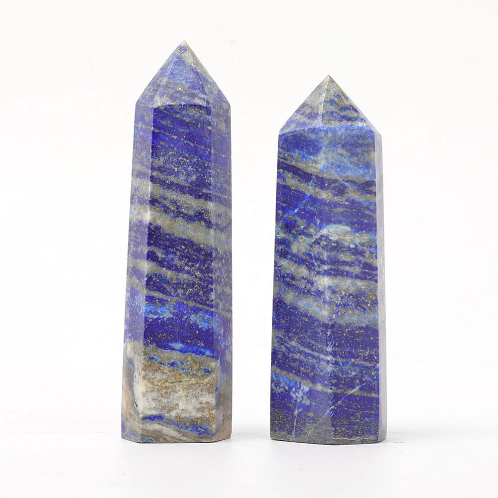 Set of 2 Lapis Points Wholesale Crystals USA