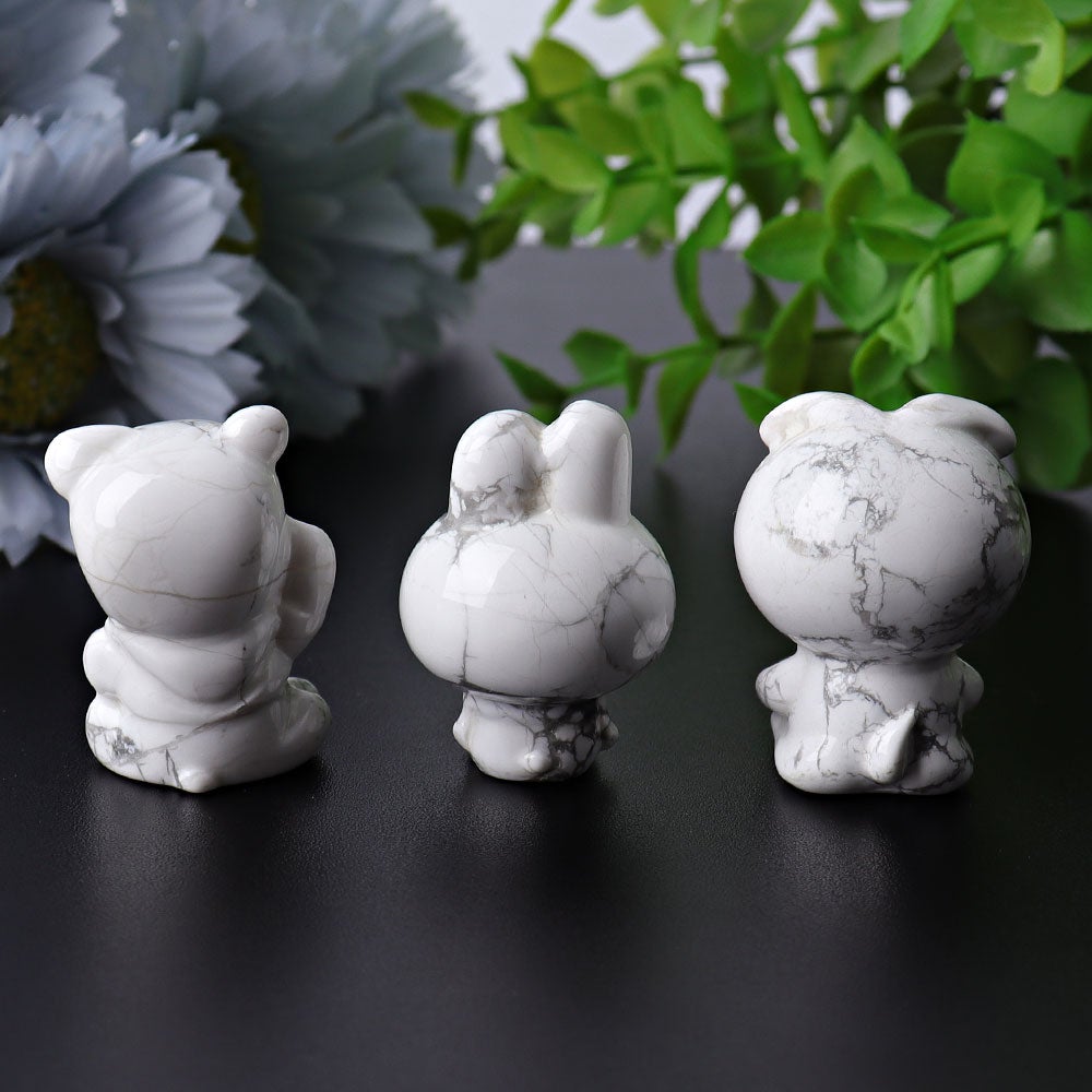 1.5" Howlite Animal Crystal Carvings Wholesale Crystals USA