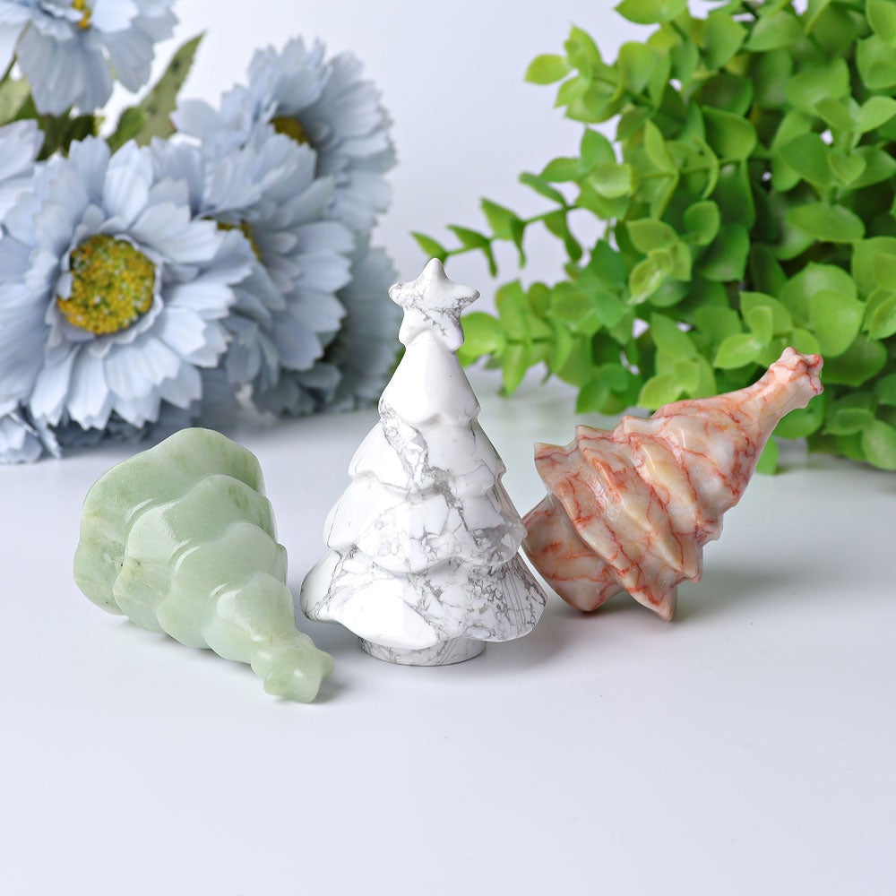 2"-2.5" Christmas Tree Crystal Carvings Wholesale Crystals USA