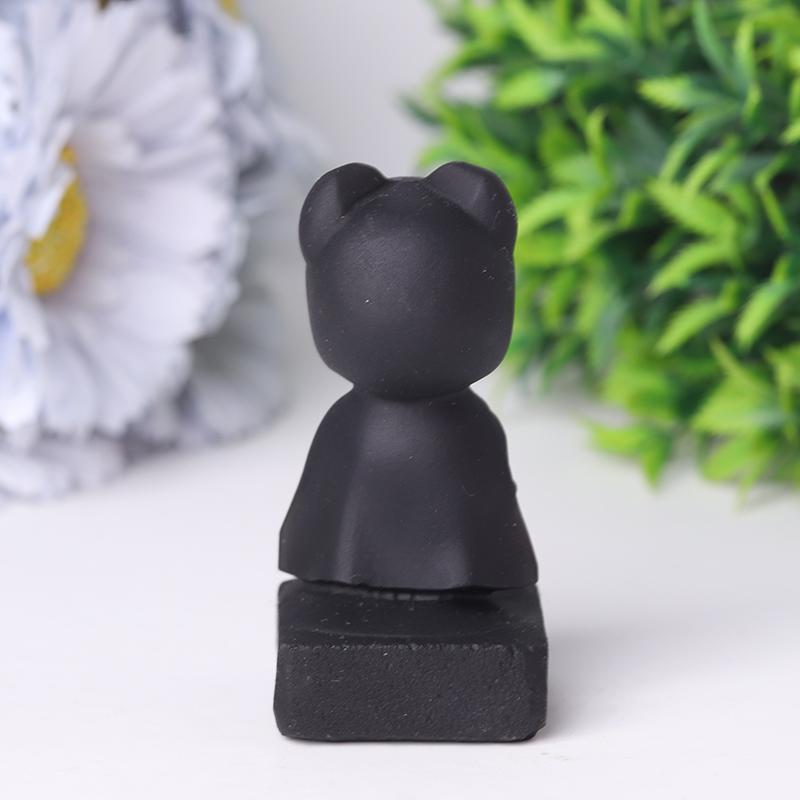 Black Obsidian Bat Man Crystal Carvings Wholesale Crystals USA