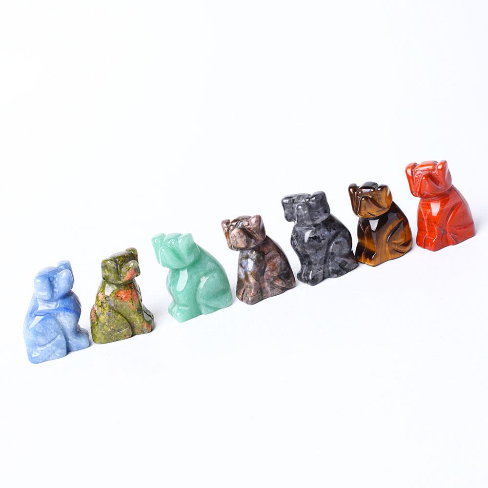 Hand Carved Polished Dog Figurine Crystal Carvings Wholesale Crystals USA
