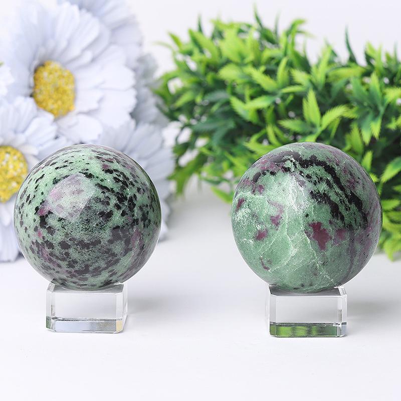 55mm Ruby in Zoisite Crystal Sphere Wholesale Crystals USA
