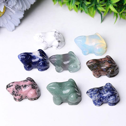 1.5" Frog Crystal Carvings Wholesale Crystals USA