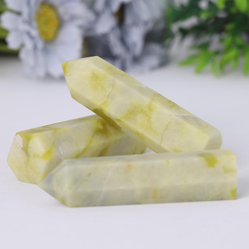 Wholesale Natural Serpentine Jade Points Healing Crystal Tower Wholesale Crystals USA