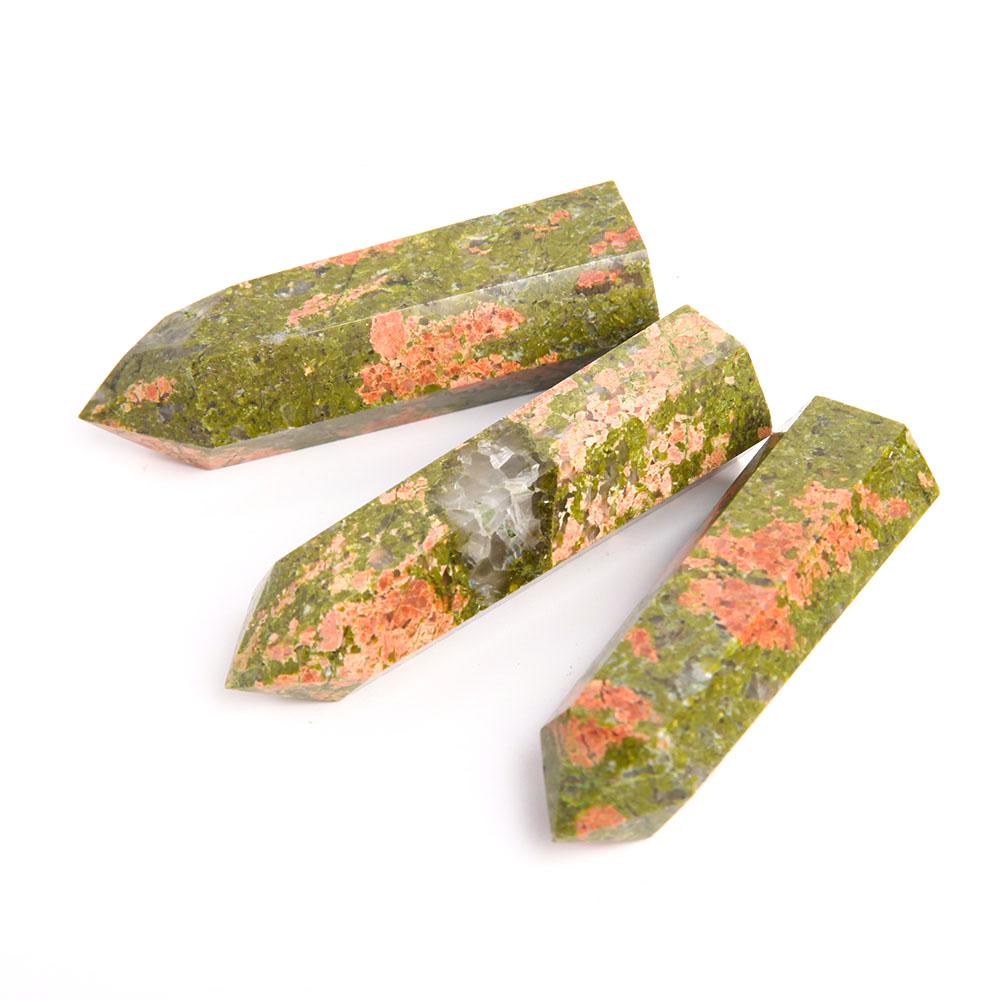 Set of 3 Unakite Crystal Point Wholesale Crystals USA