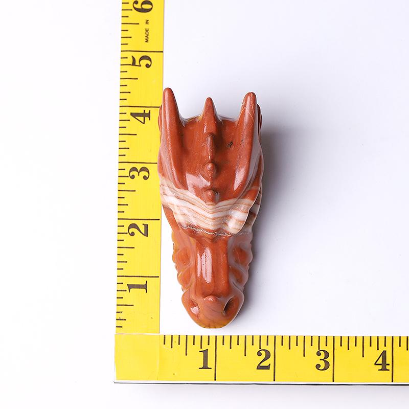 3" Red Jasper Dragon Head Crystal Carvings Wholesale Crystals USA