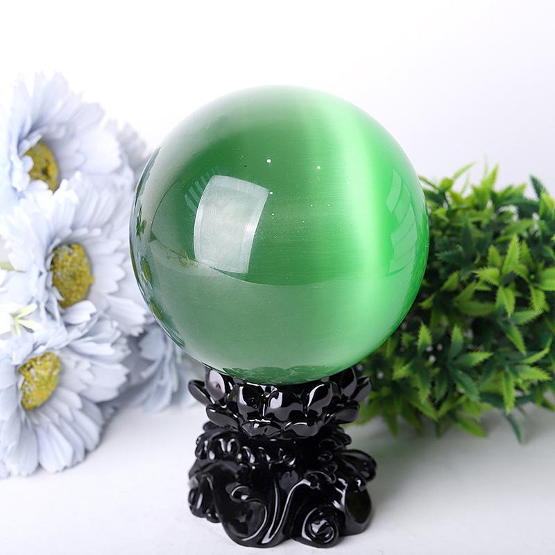 95mm Cat Eye Crystal Spheres Wholesale Crystals USA