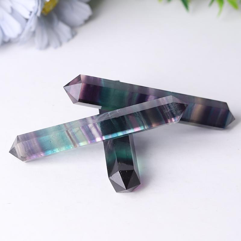 4" High Quality Rainbow Fluorite Double Terminated Point for Healing Wholesale Crystals USA
