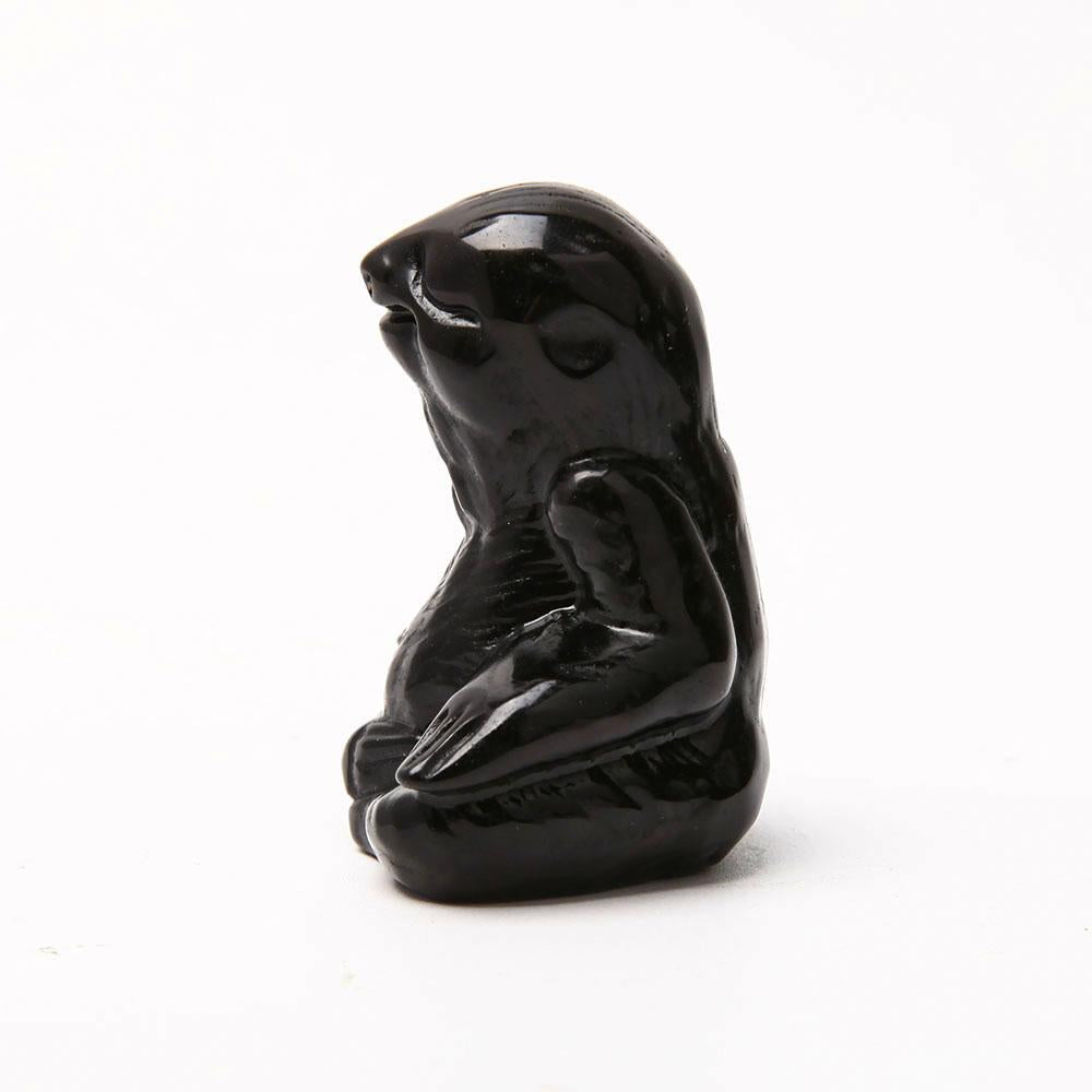 Black Obsidian Hand Carved Sloth Wholesale Crystals USA