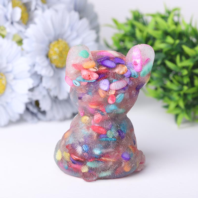 4" Resin French Bulldog Crystal Carvings Wholesale Crystals USA