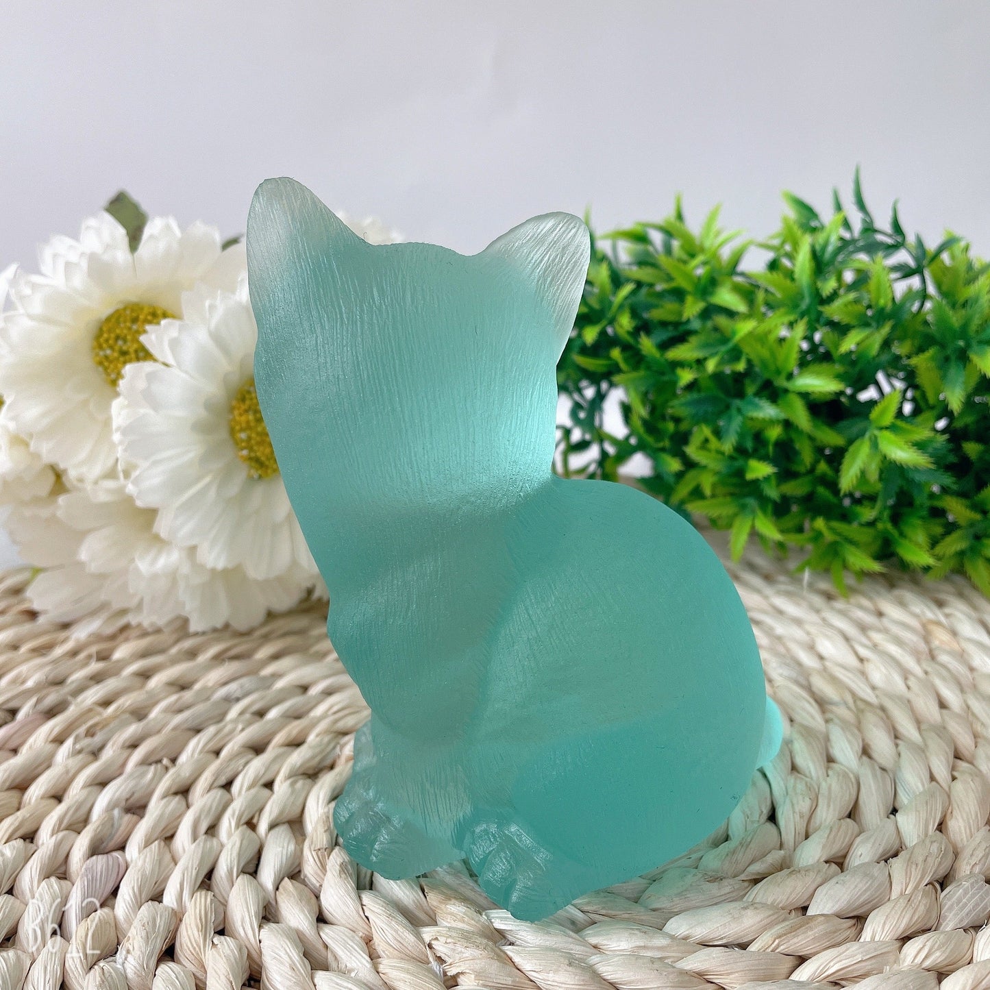 4.7" Glass Cat Crystal Carvings Wholesale Crystals USA