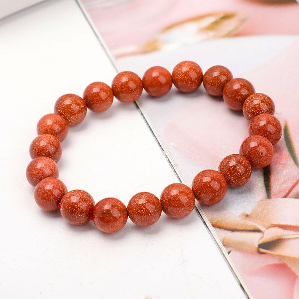 10mm Gold Sandstone Bracelet Wholesale Crystals USA