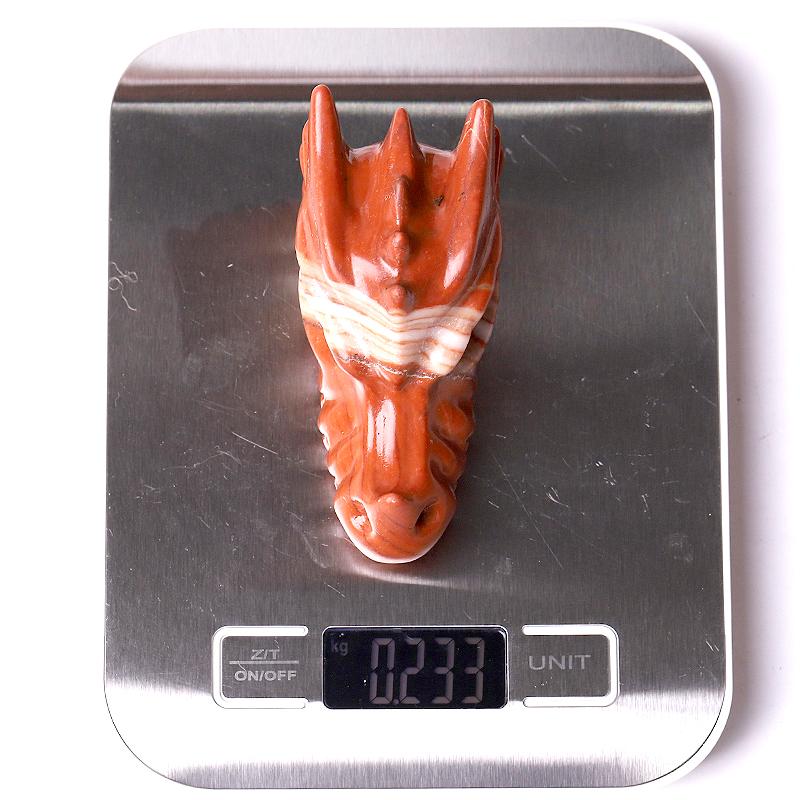 3" Red Jasper Dragon Head Crystal Carvings Wholesale Crystals USA