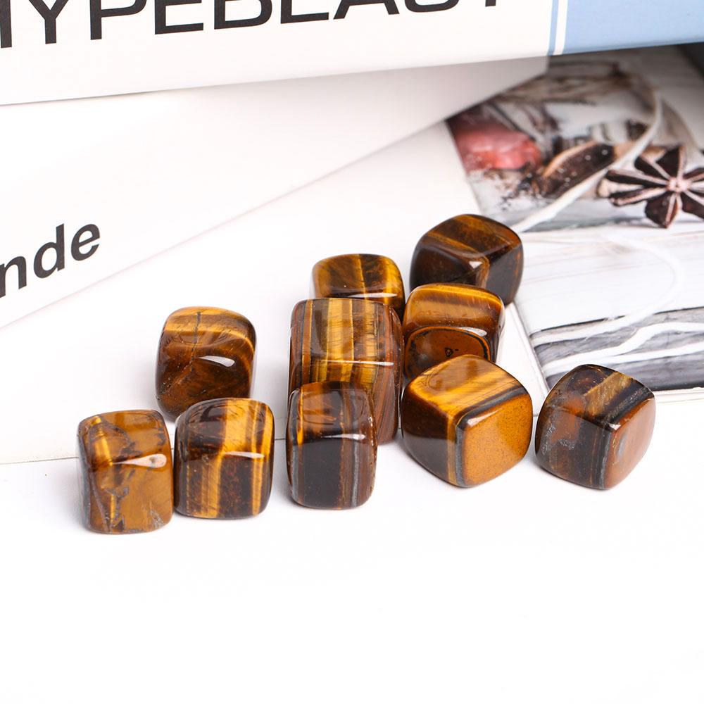 0.1kg Tiger Eye Crystal Cubes Wholesale Crystals USA