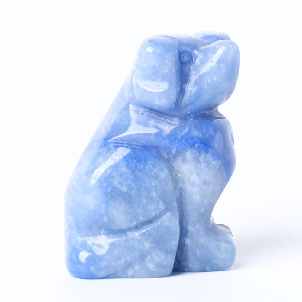 Blue Aventurine Dog Figurine Crystal Carving Wholesale Crystals USA