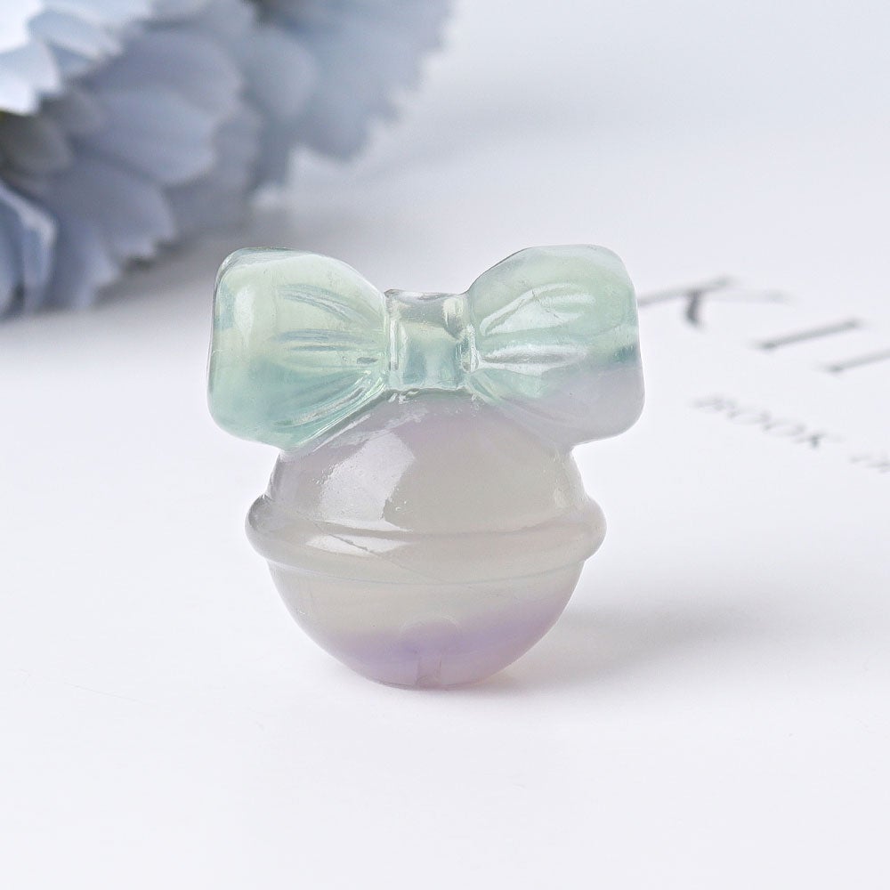 1.6" Fluorite Ring Bell Crystal Carvings for Christmas Wholesale Crystals USA