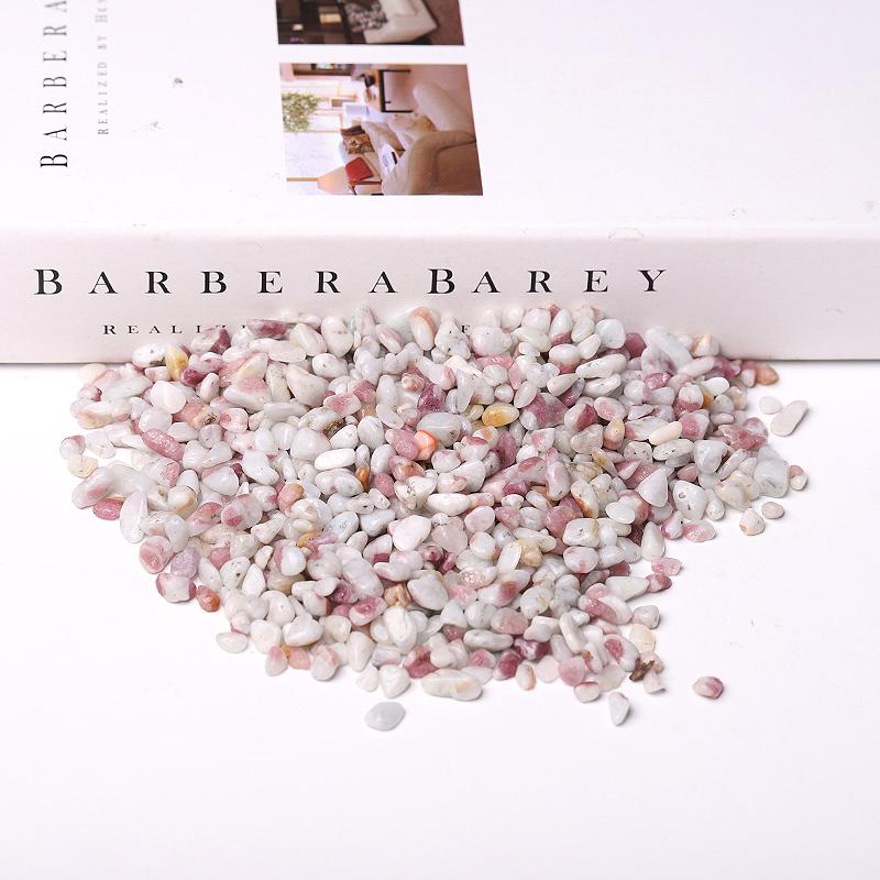 0.1kg 5-7mm Natural Pink Tourmaline Chips Crystal Chips for Decoration Wholesale Crystals USA
