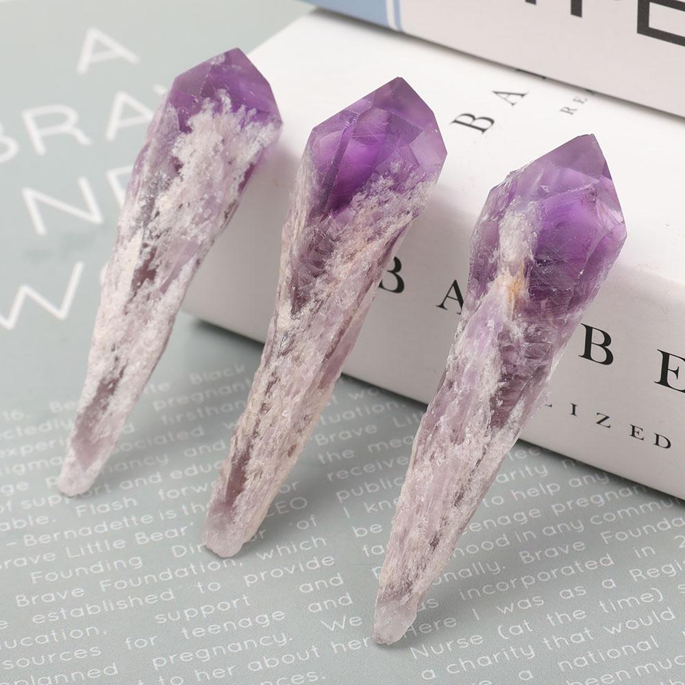 Set of 3 Raw Amethyst Points Wholesale Crystals USA