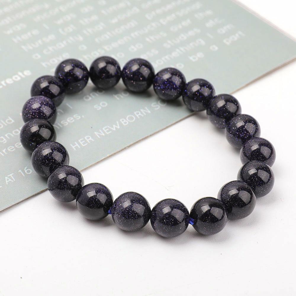 12mm Blue Sandstone Bracelet Wholesale Crystals USA