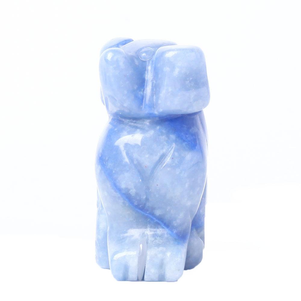 Blue Aventurine Dog Figurine Crystal Carving Wholesale Crystals USA
