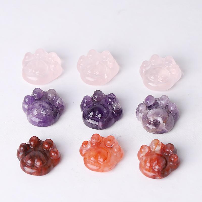 1" Cat Paw Crystal Carvings Wholesale Crystals USA