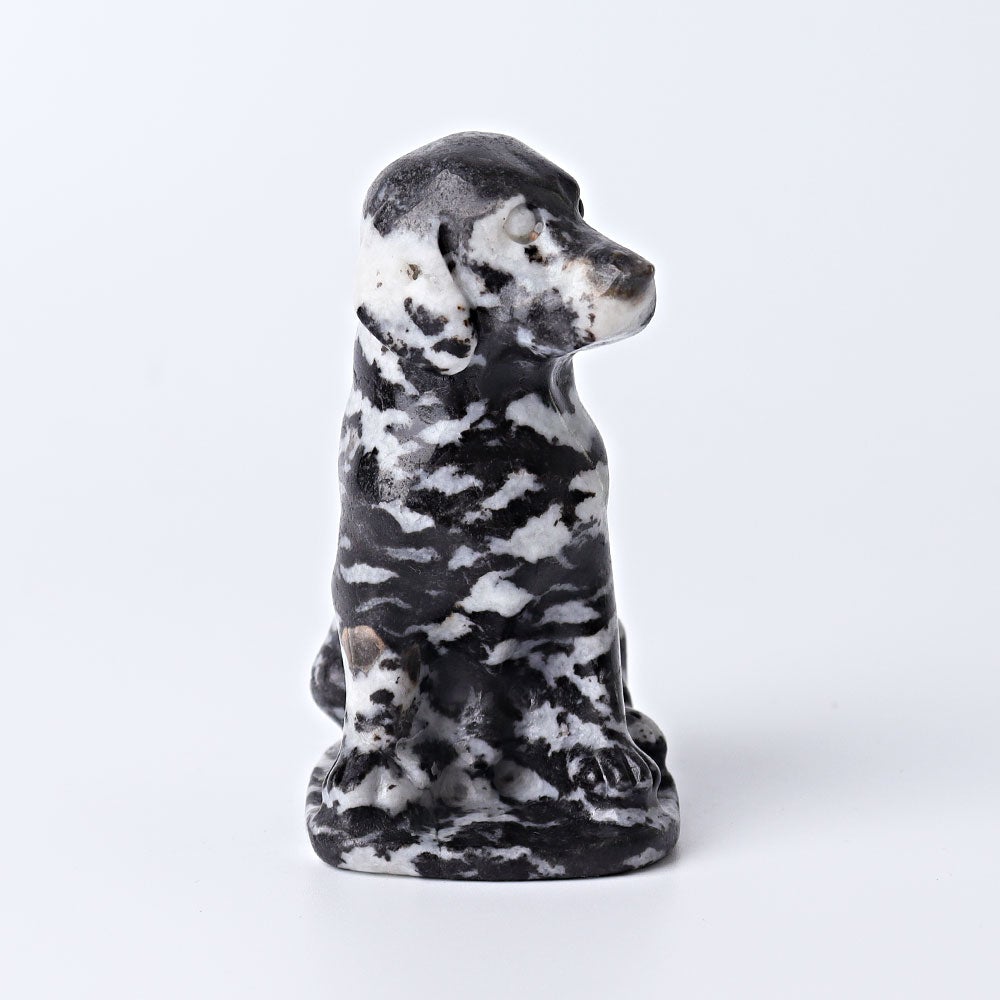 3" Zebra Jasper Dog Crystal Carvings Wholesale Crystals USA