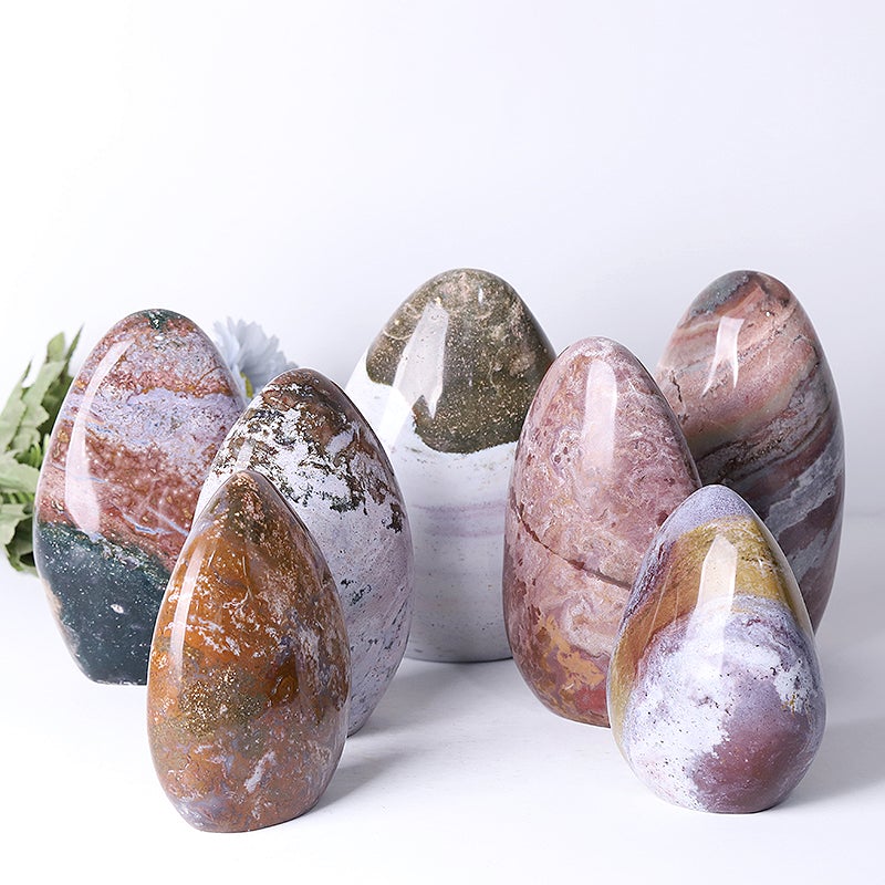 5"-7.5" Unique Ocean Jasper Stone Free Form