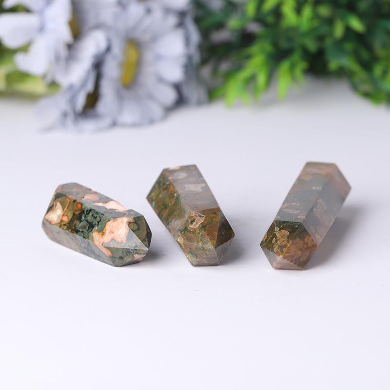 Hotsale Natural Rainforest Jasper Point Healing Crystal Tower Wholesale Crystals USA