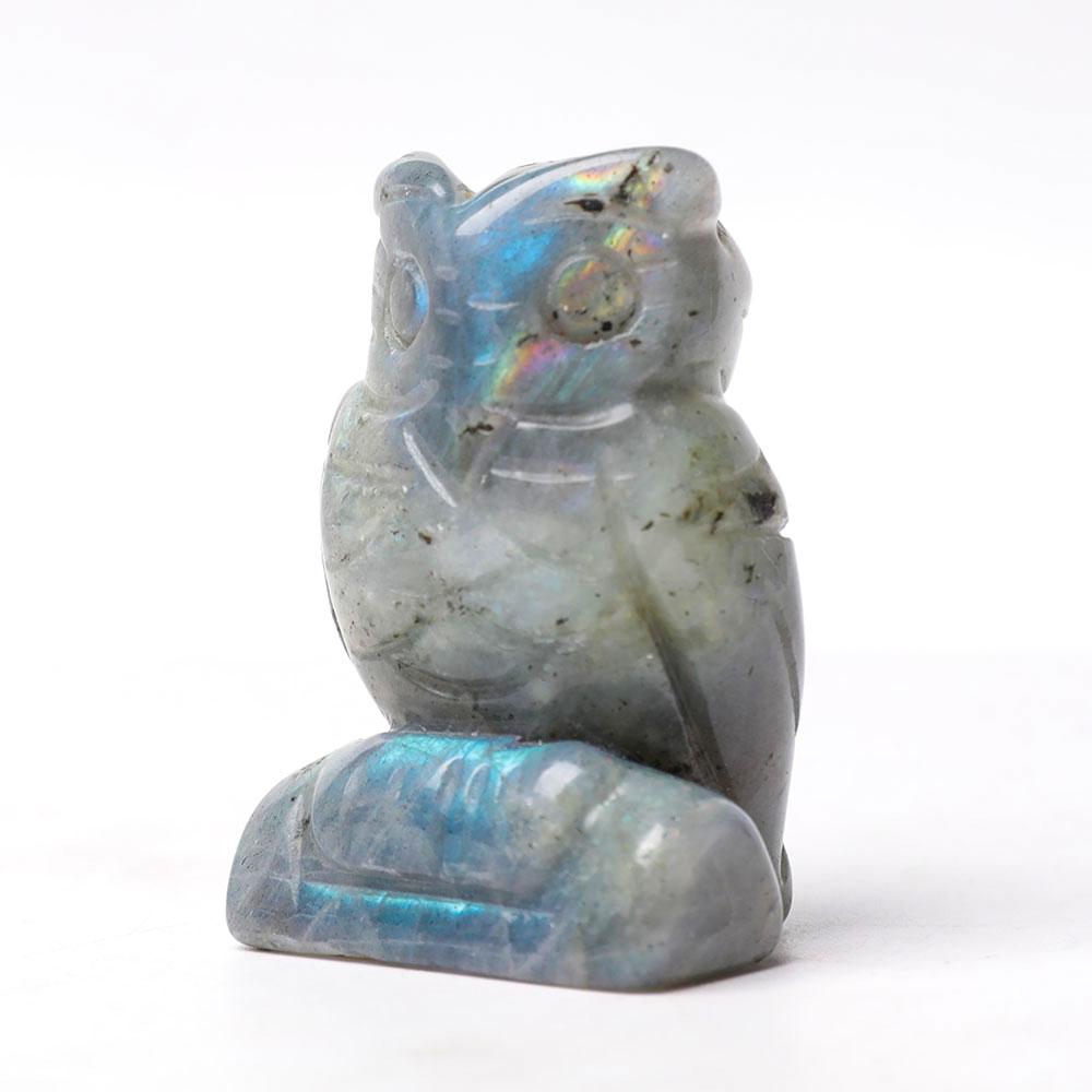 2.0" Crystal Carving Owl Figurine Decoration Wholesale Crystals USA