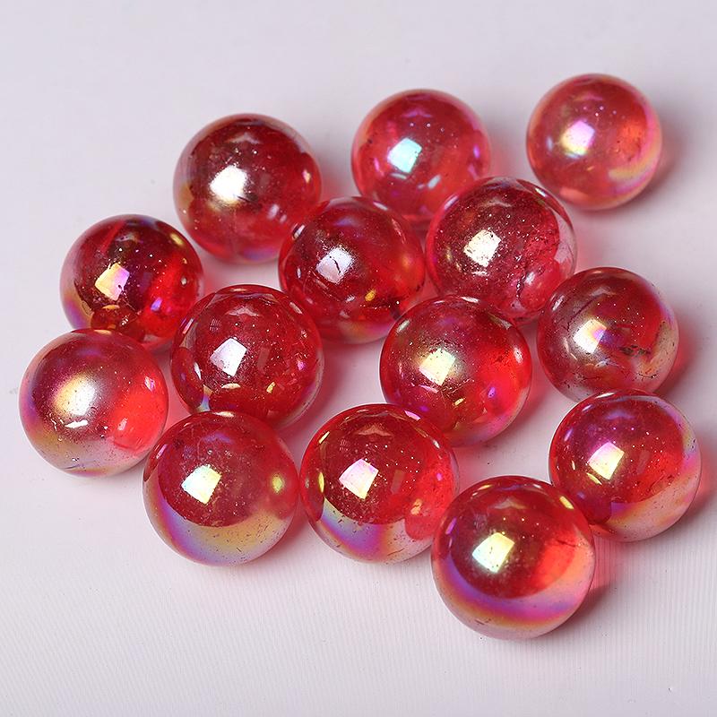 0.25kg Aura Red Crystal Spheres Wholesale Crystals USA