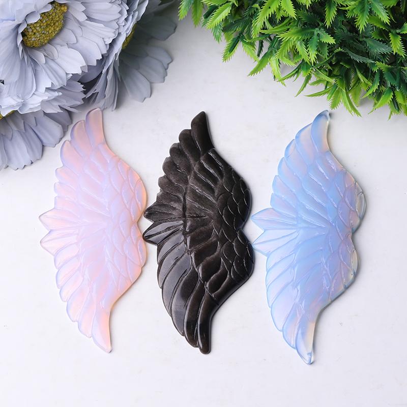 4.5" Angel Wings Crystal Carvings Wholesale Crystals USA