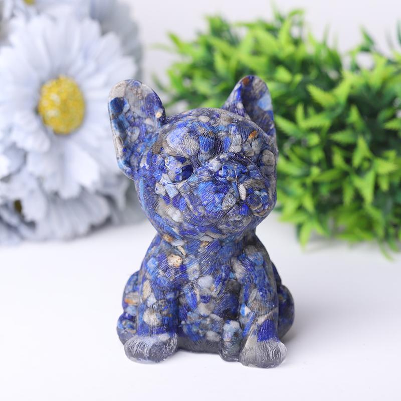 4" Resin French Bulldog Crystal Carvings Wholesale Crystals USA