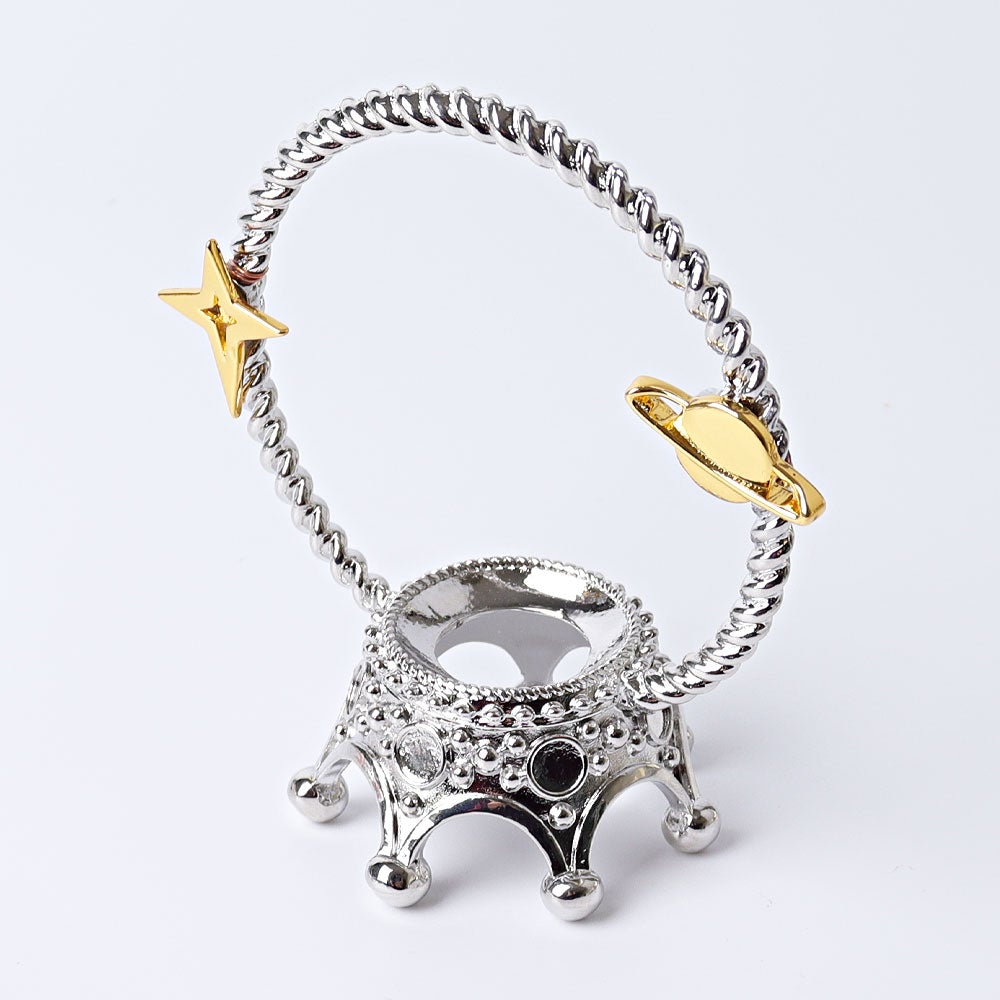 4.3" Metal Crown Design Stand Wholesale Crystals USA