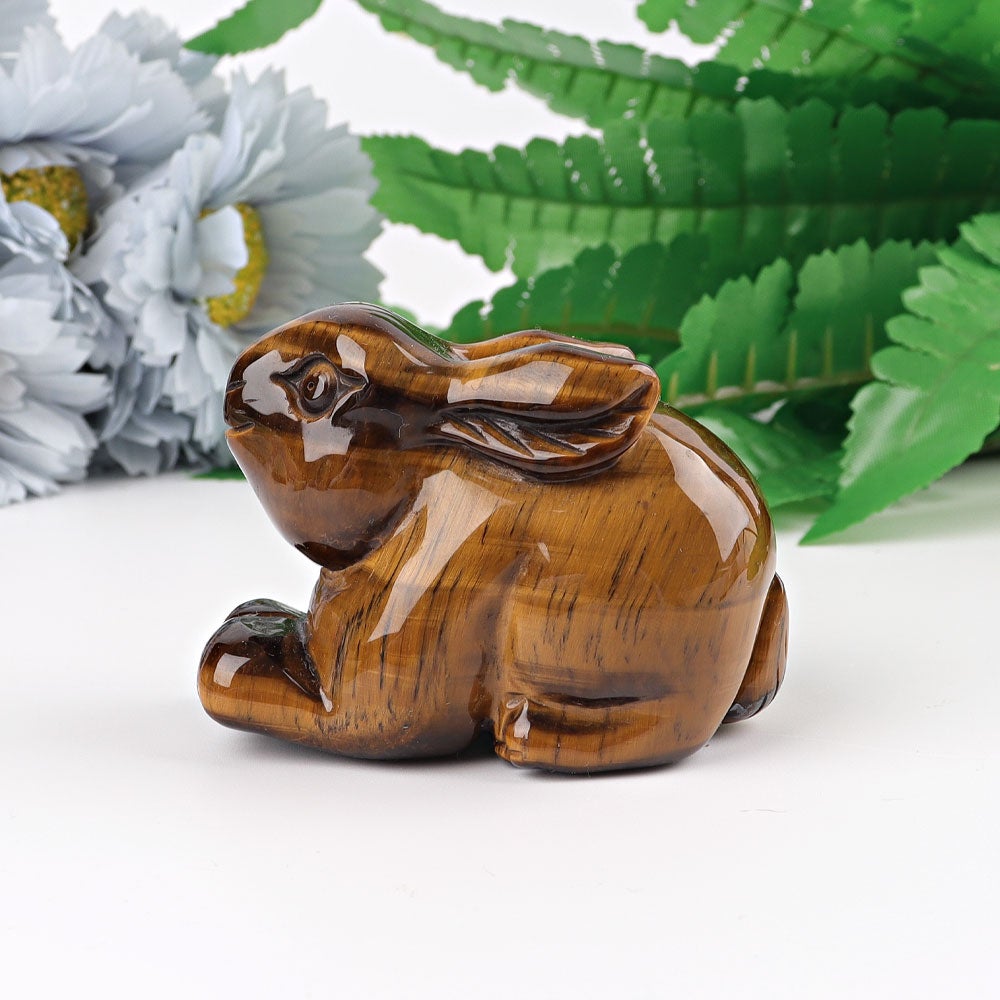 2.4" Tiger's Eye Rabbit Crystal Carving Wholesale Crystals USA