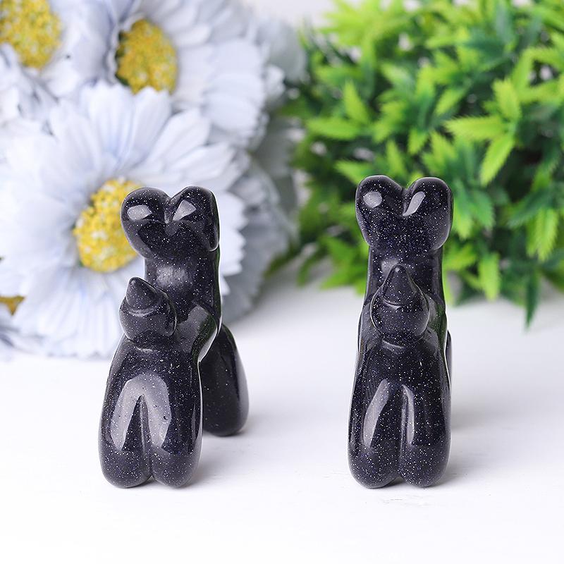 2.8" Balloon Dog Crystal Carvings Wholesale Crystals USA