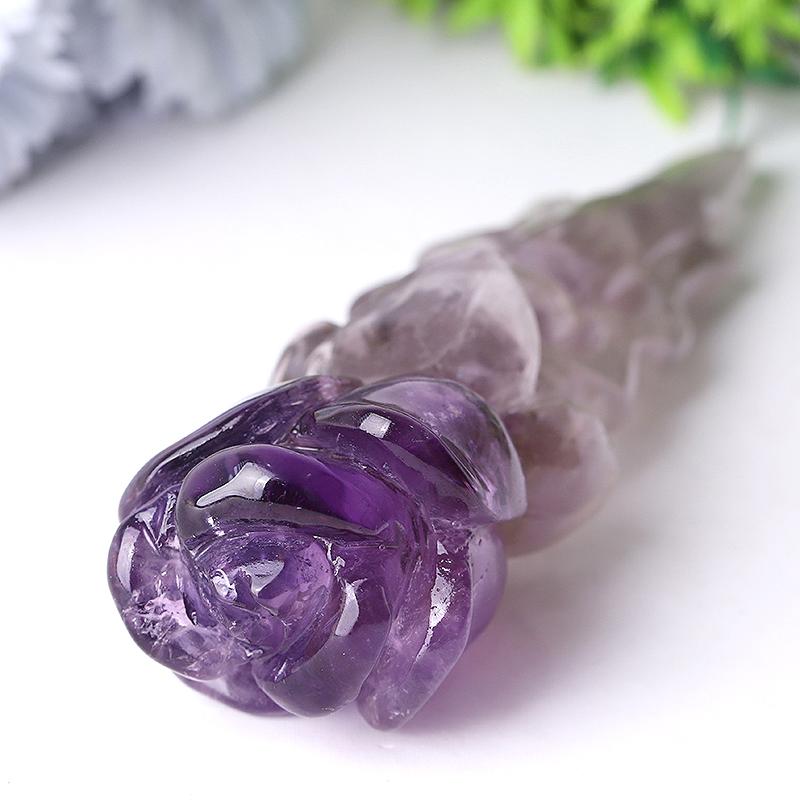 7.5" Amethyst Rose Crystal Carvings Wholesale Crystals USA