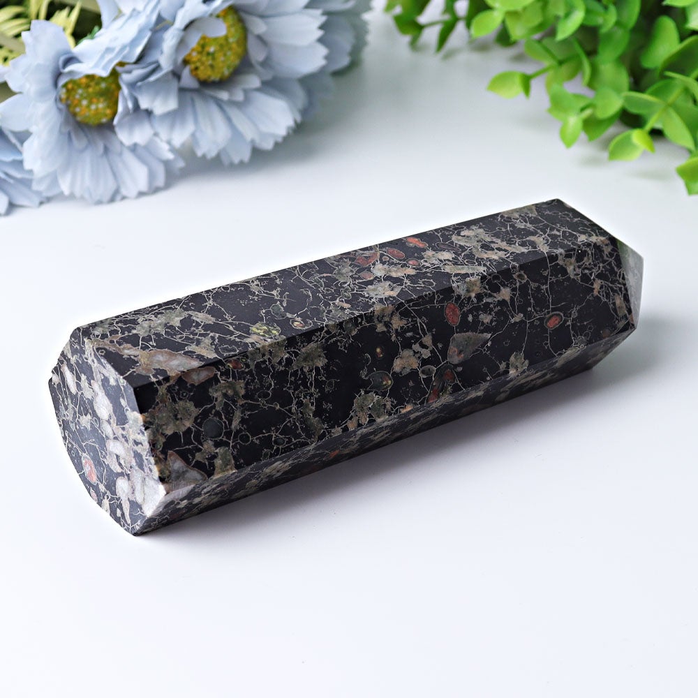 6" Plum Blossom Jade Crystal Tower Wholesale Crystals USA