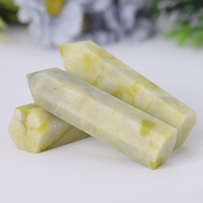 Wholesale Natural Serpentine Jade Points Healing Crystal Tower Wholesale Crystals USA
