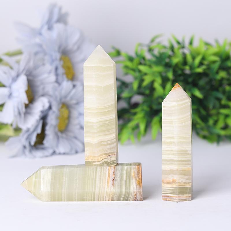 Wholesale Natural Crystal Point Green Afghan Jade Points Wholesale Crystals USA