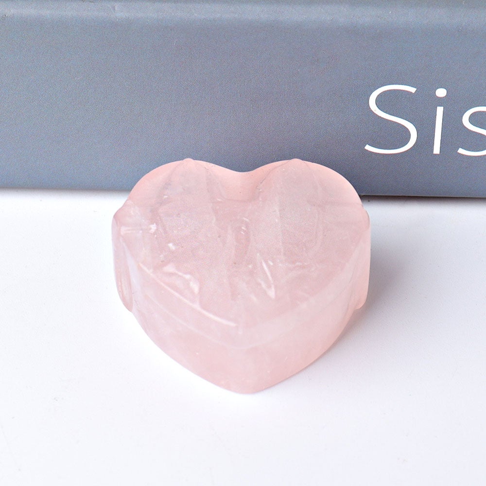 1.5" Heart Shape Gift-box Crystal Carving for Christmas Wholesale Crystals USA
