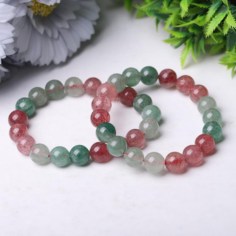 10mm Mixed Strawberry Quartz Bracelet Wholesale Crystals USA