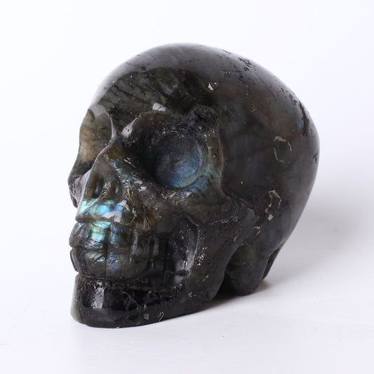 3" Unique Larbradorite Crystal Carving Skull for Halloween
