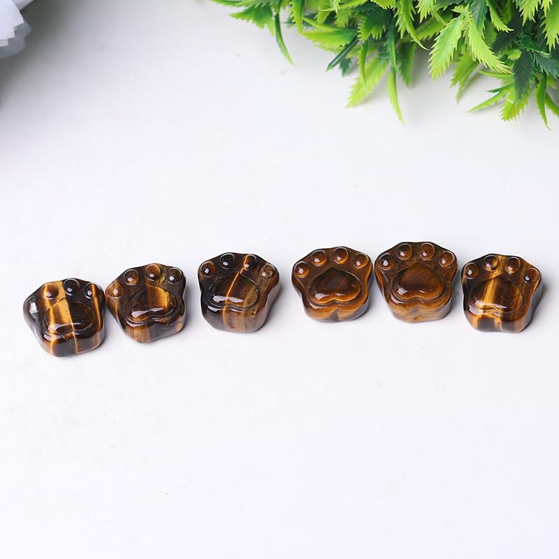 Tiger Eye 0.7" Cat Paw Crystal Carvings Wholesale Crystals USA