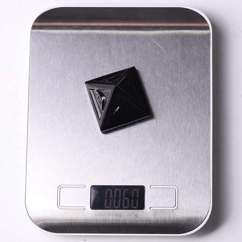 1.6" Black Obsidian Pyramid Crystal Carvings Wholesale Crystals USA