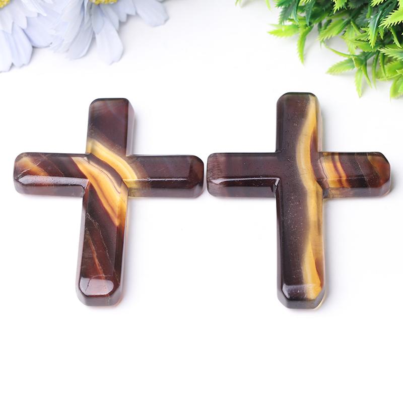 4" Fluorite Cross Crystal Carvings Wholesale Crystals USA