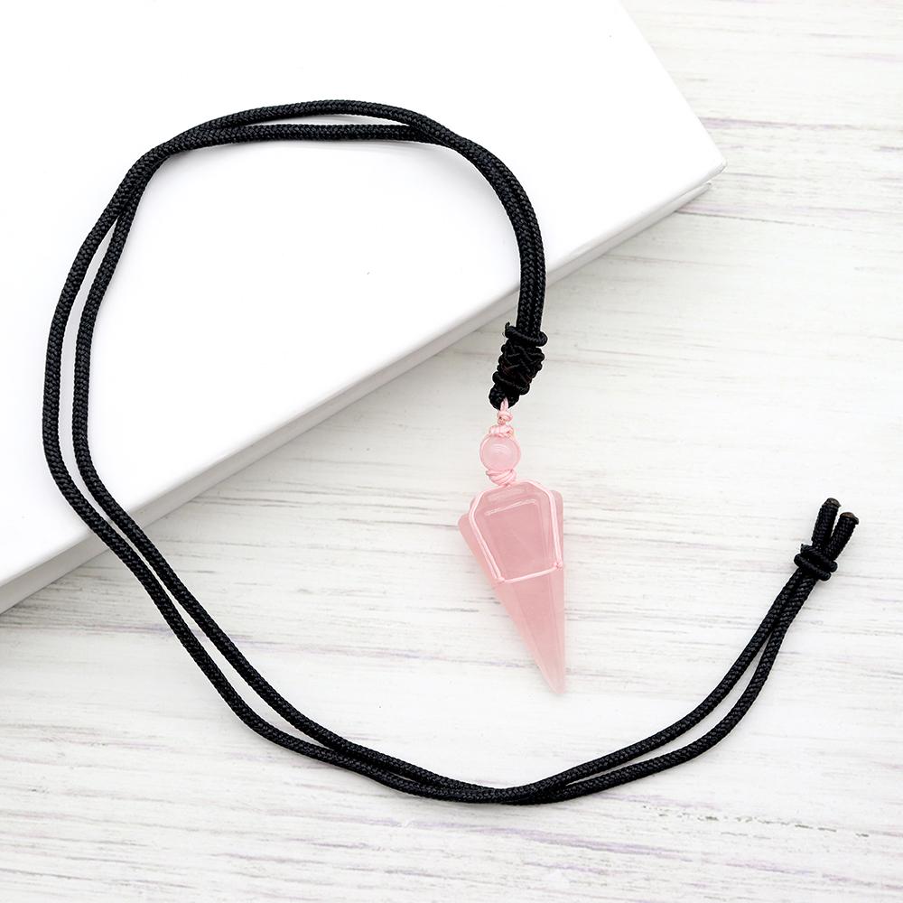 Arrow Shaped Obsidian Quartz Crystal Stone Necklace Wholesale Crystals USA