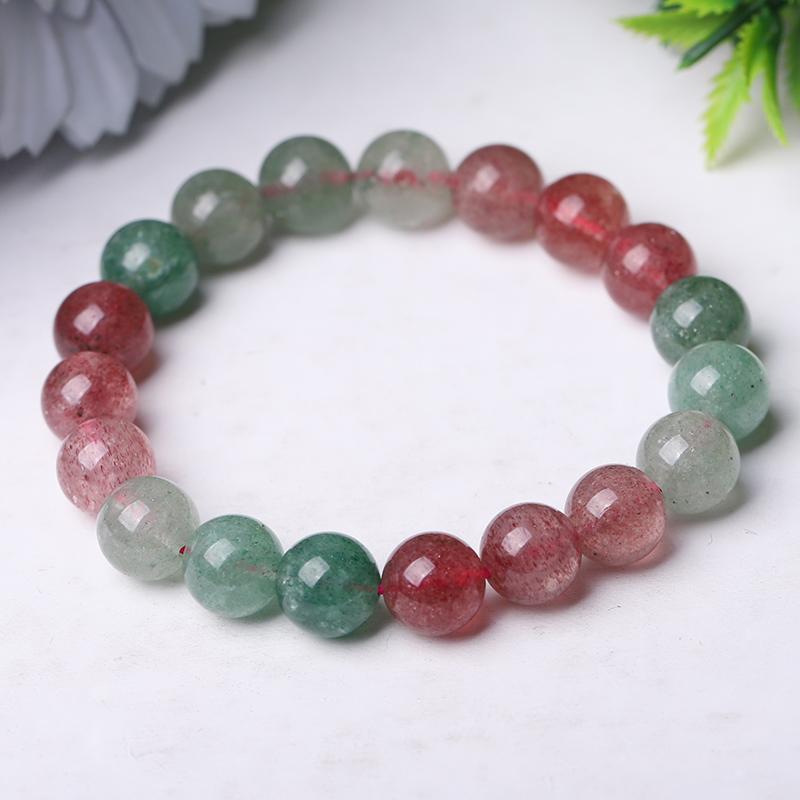 10mm Mixed Strawberry Quartz Bracelet Wholesale Crystals USA