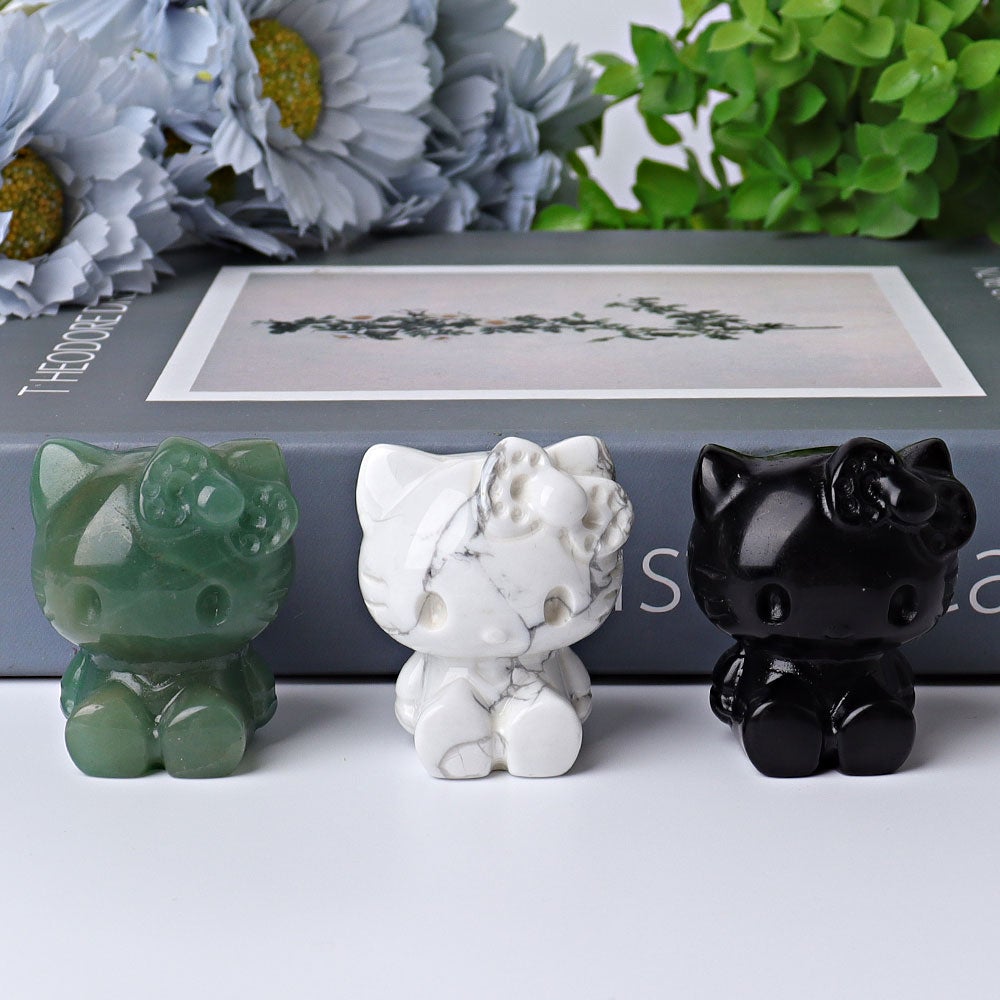 1.85" Hello Kitty Crystal Carvings Wholesale Crystals USA