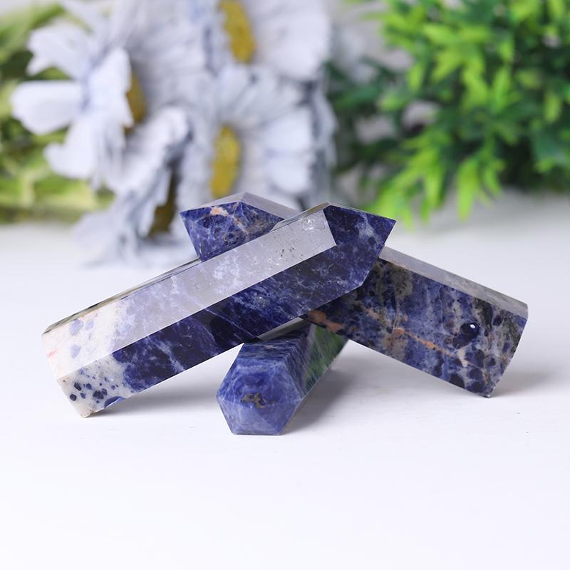 Wholesale Natural Crystal Healing Stone Sodalite Crystal Point Wholesale Crystals USA