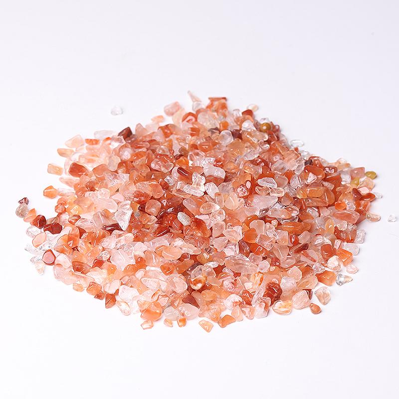 0.1kg Different Size Natural Red Quartz Chips Crystal Chips for Decoration Wholesale Crystals USA